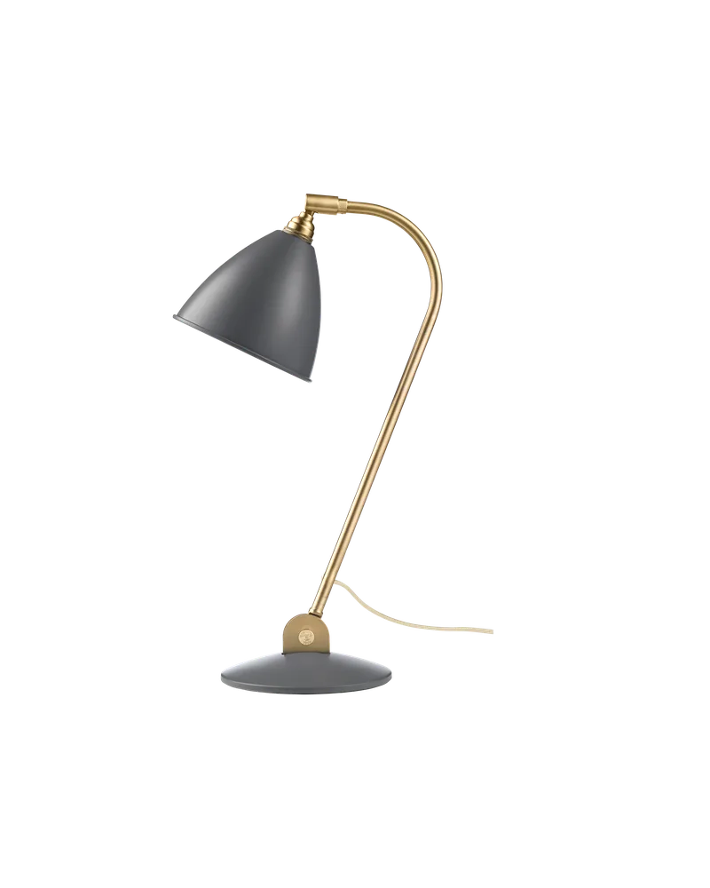 Bestlite BL2 Table Lamp van GUBI in Grey Semi Matt, Brass, EU – productfoto 3 van 3