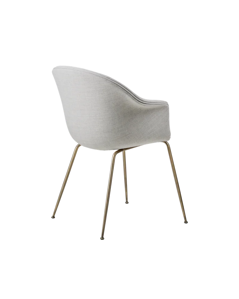 Bat Dining Chair, Fully Upholstered by GUBI in Remix 3, Kvadrat (123, Standard), Conic base, Antique Brass – product photo 2 of 4