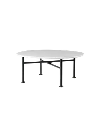 Carmel Coffee Table by GUBI in Clam White, Black Semi Matt, 75 × 75 cm – product photo 4 of 4