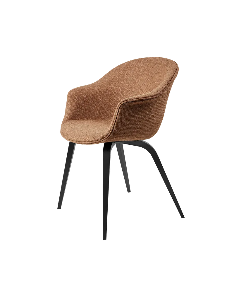 Bat Dining Chair, Fully Upholstered by GUBI in Around Bouclé, Dedar (032, Standard), Wood base, Black Stained Beech – product photo 1 of 4