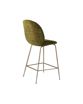 Beetle Counter Chair, Fully Upholstered by GUBI in Conic base, Antique Brass, Mumble, Glamour Group (40, Standard) – product photo 2 of 4
