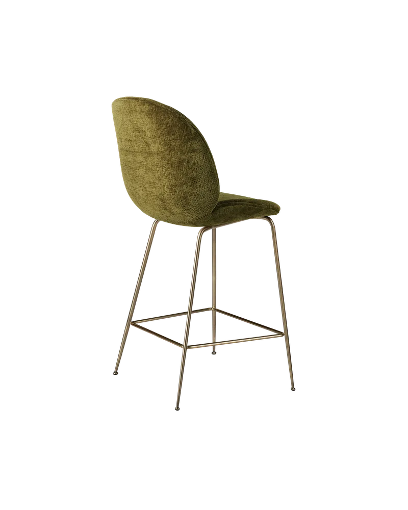 Beetle Counter Chair, Fully Upholstered by GUBI in Conic base, Antique Brass, Mumble, Glamour Group (40, Standard) – product photo 2 of 4