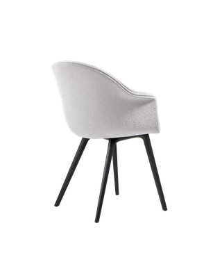 Bat Dining Chair, Fully Upholstered by GUBI in Light Bouclé, GUBI (001, Standard), Plastic base, Black – product photo 2 of 4