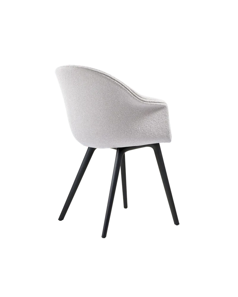 Bat Dining Chair, Fully Upholstered by GUBI in Light Bouclé, GUBI (001, Standard), Plastic base, Black – product photo 2 of 4