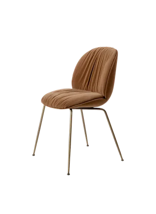 Beetle Soft Dining Chair, Fully Upholstered by GUBI in Sunday, Dedar (112, Standard), Antique Brass – product photo 5 of 5
