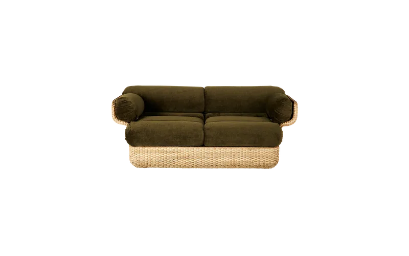 Basket Sofa van GUBI in Mumble, Glamour Group (40, Standard), 2 seater, Rattan – productfoto 5 van 7
