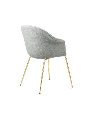 Bat Dining Chair, Fully Upholstered by GUBI in Karakorum, Dedar (004, Standard), Conic base, Brass Semi Matt – product photo 2 of 4