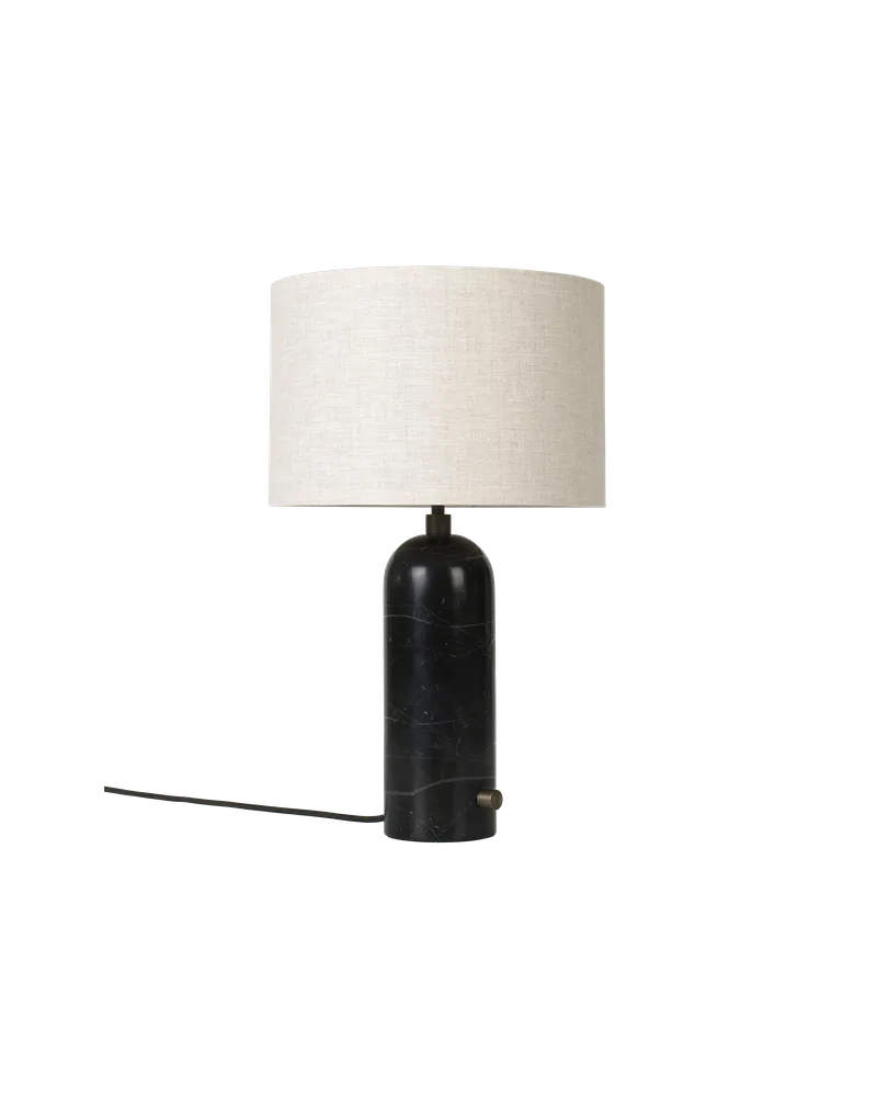 Gravity Table Lamp von GUBI in Black Marble, Canvas, 49 cm, EU – Produktfoto