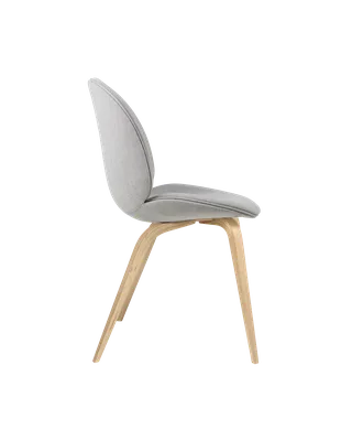 Beetle Dining Chair, Fully Upholstered by GUBI in Remix 3, Kvadrat (123, Standard), Wood base, Oak Semi Matt – product photo 2 of 5