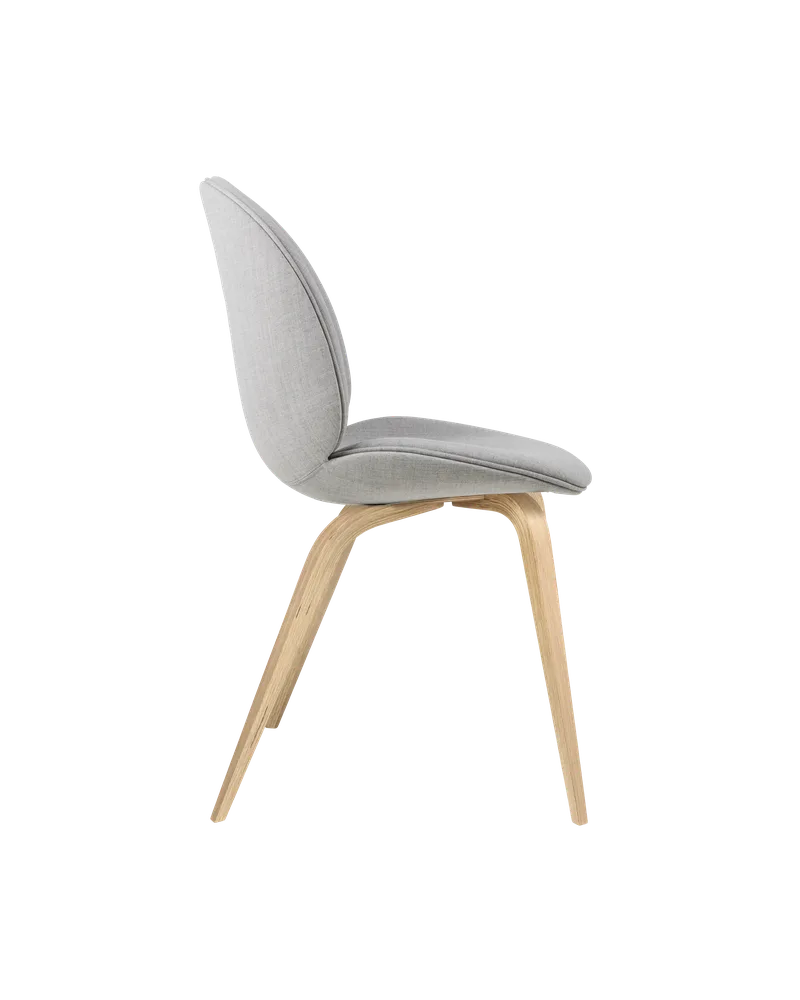 Beetle Dining Chair, Fully Upholstered by GUBI in Remix 3, Kvadrat (123, Standard), Wood base, Oak Semi Matt – product photo 2 of 5