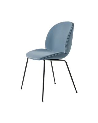 Beetle Dining Chair, Fully Upholstered van GUBI in Sunday, Dedar (002, Standard), Conic base, Matt Black – productfoto 5 van 5