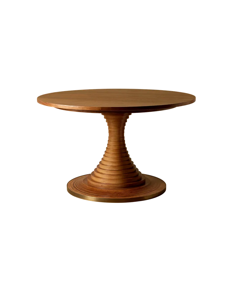 Tavolo a Dischi Dining Table von GUBI in Ø120 cm, American Walnut, American Walnut – Produktfoto