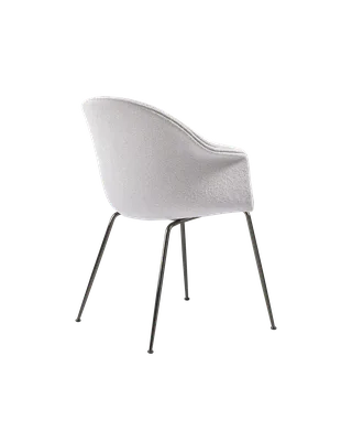 Bat Dining Chair, Fully Upholstered by GUBI in Light Bouclé, GUBI (001, Standard), Conic base, Black Chrome – product photo 3 of 4