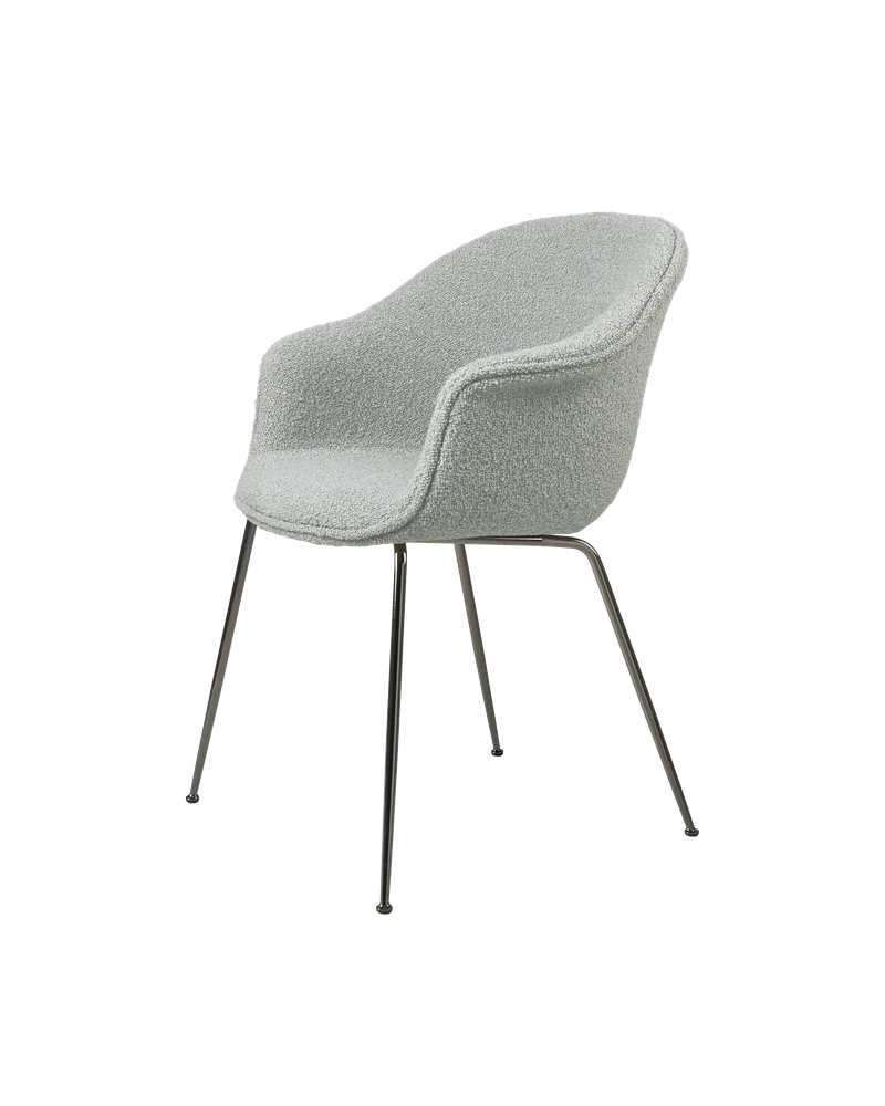 Bat Dining Chair, Fully Upholstered by GUBI in Karakorum, Dedar (004, Standard), Conic base, Black Chrome – product photo 5 of 5
