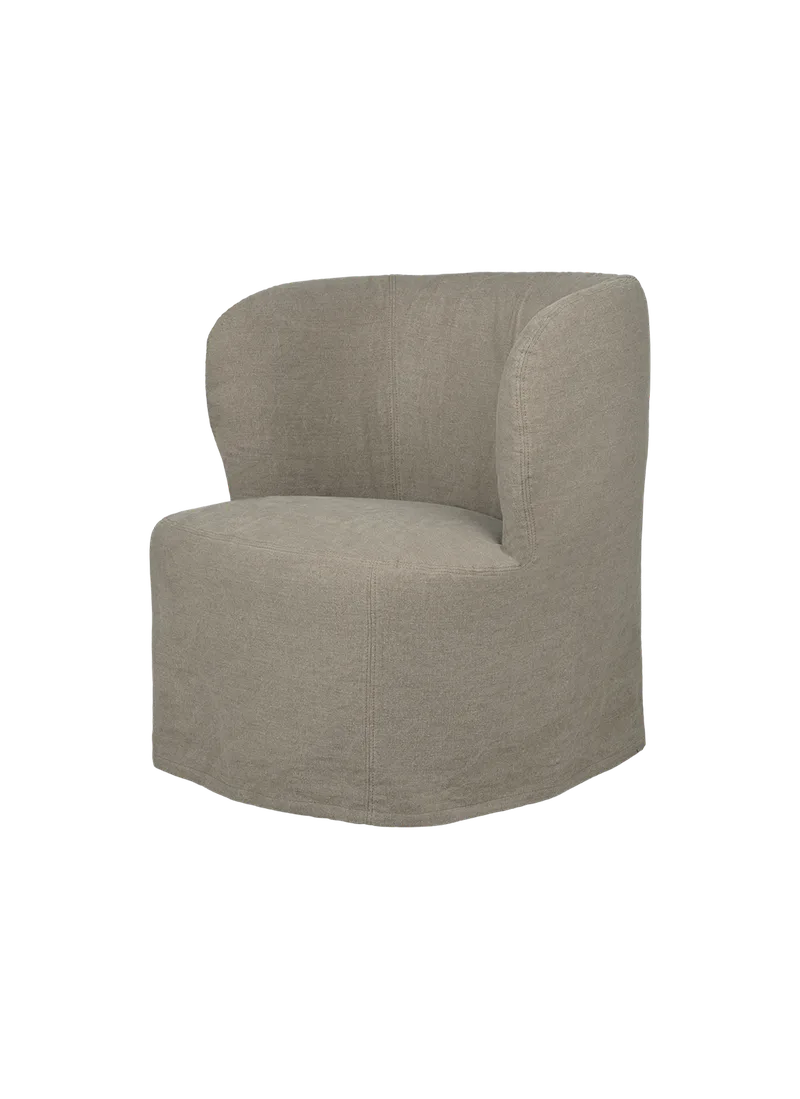 Stay Lounge Chair with Slipcover by GUBI in Linen, GUBI (0024, Standard), Small (70x76x70) – product photo