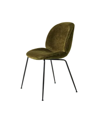 Beetle Dining Chair, Fully Upholstered van GUBI in Mumble, Glamour Group (40, Standard), Conic base, Matt Black – productfoto 5 van 5