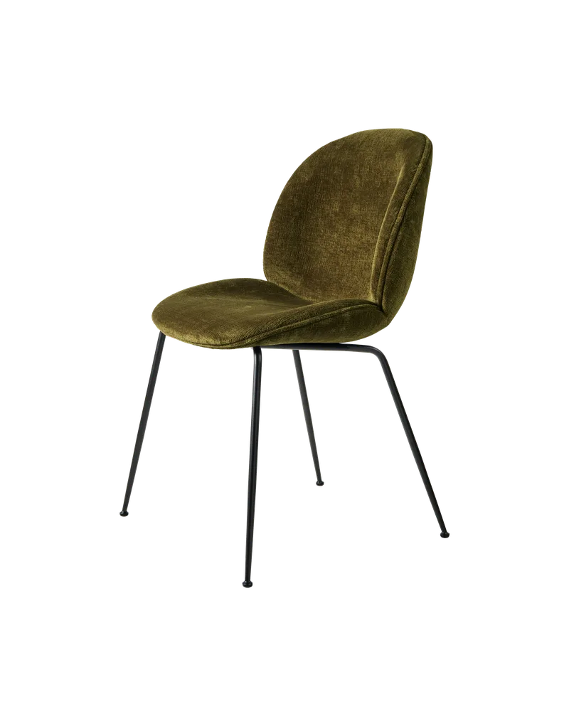 Beetle Dining Chair, Fully Upholstered van GUBI in Mumble, Glamour Group (40, Standard), Conic base, Matt Black – productfoto 5 van 5