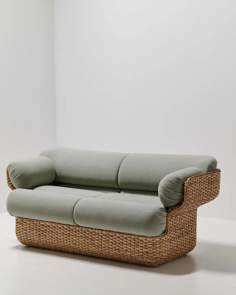 Basket Sofa van GUBI in Drive, Glamour Group (1115, Standard), 2 seater, Rattan – productfoto 9 van 10