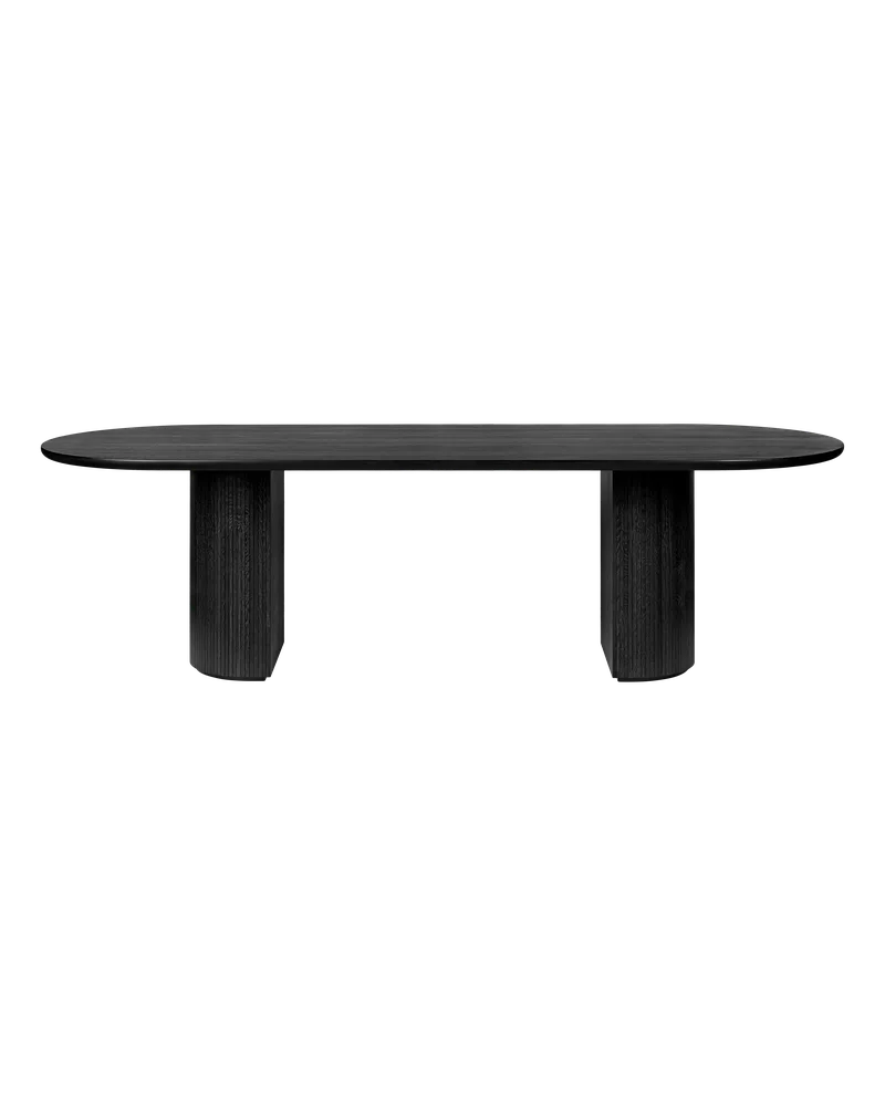 Moon Counter Table by GUBI in Brown/Black Stained Veneer Oak Lacquered, Brown/Black Stained Oak Veneer, 290 × 105 cm – product photo