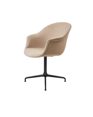 Bat Meeting Chair, Fully Upholstered de GUBI en Remix 3, Kvadrat (233, Standard), 4-star base, Matt Black – photo du produit 4 sur 4