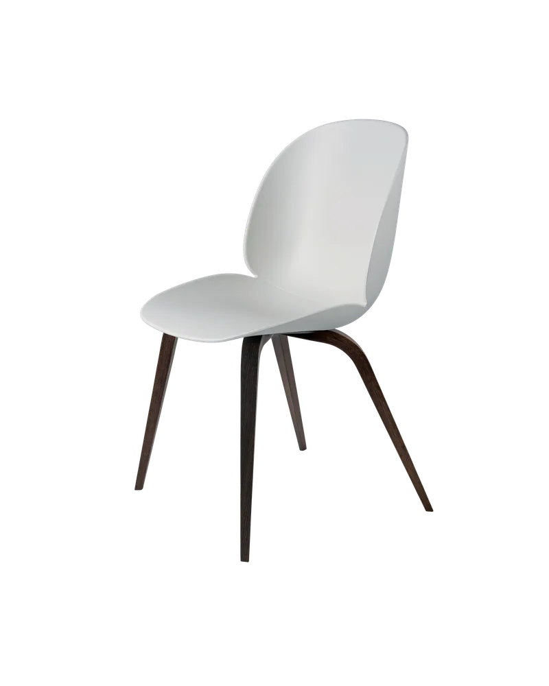 Beetle Dining Chair, Un-Upholstered von GUBI in Lunar Gray, Wood base, Smoked Oak – Produktfoto 3 von 3