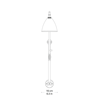 Bestlite BL5 Wall Lamp by GUBI in Bone China, Black Brass, EU – product photo 2 of 3