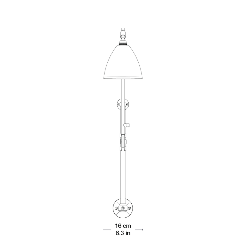 Bestlite BL5 Wall Lamp by GUBI in Bone China, Black Brass, EU – product photo 2 of 3