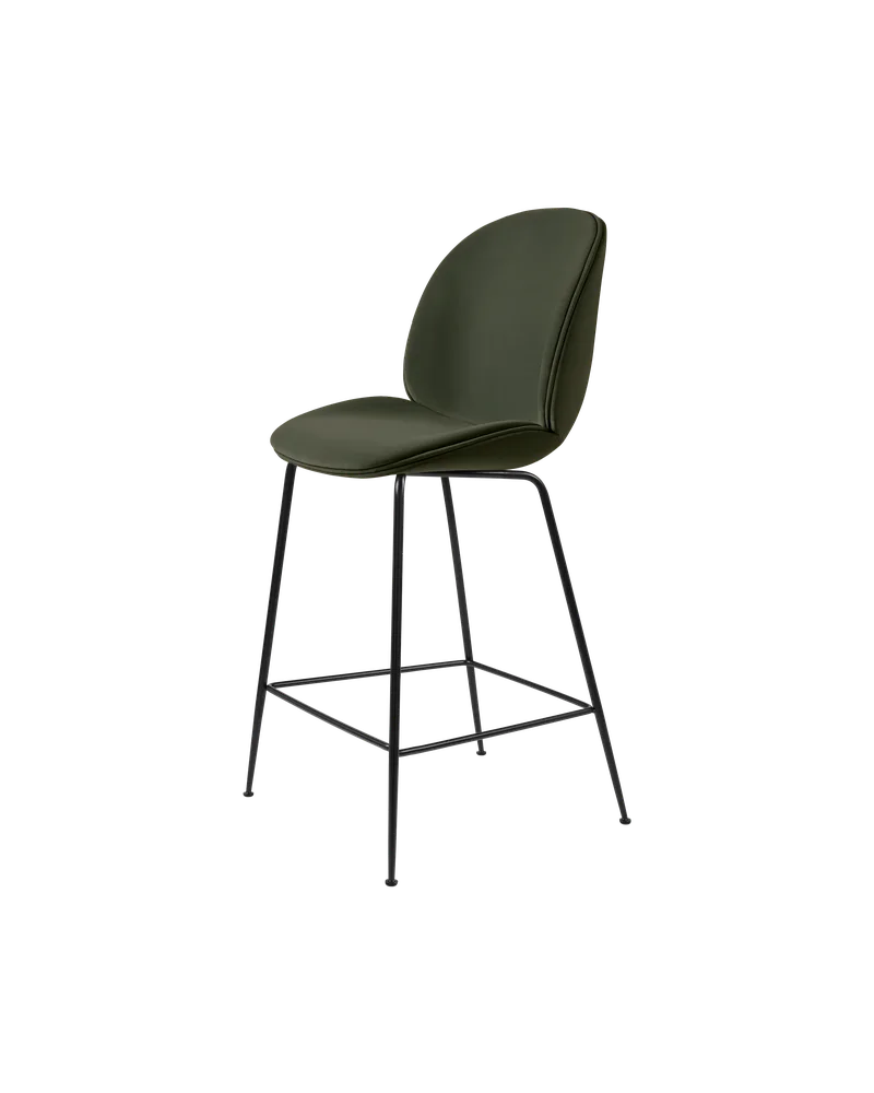 Beetle Counter Chair, Fully Upholstered von GUBI in Conic base, Matt Black, Sunday, Dedar (018, Standard) – Produktfoto 4 von 4