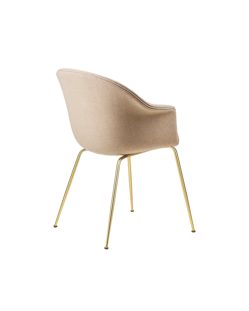 Bat Dining Chair, Fully Upholstered by GUBI in Remix 3, Kvadrat (233, Standard), Conic base, Brass Semi Matt – product photo 2 of 4
