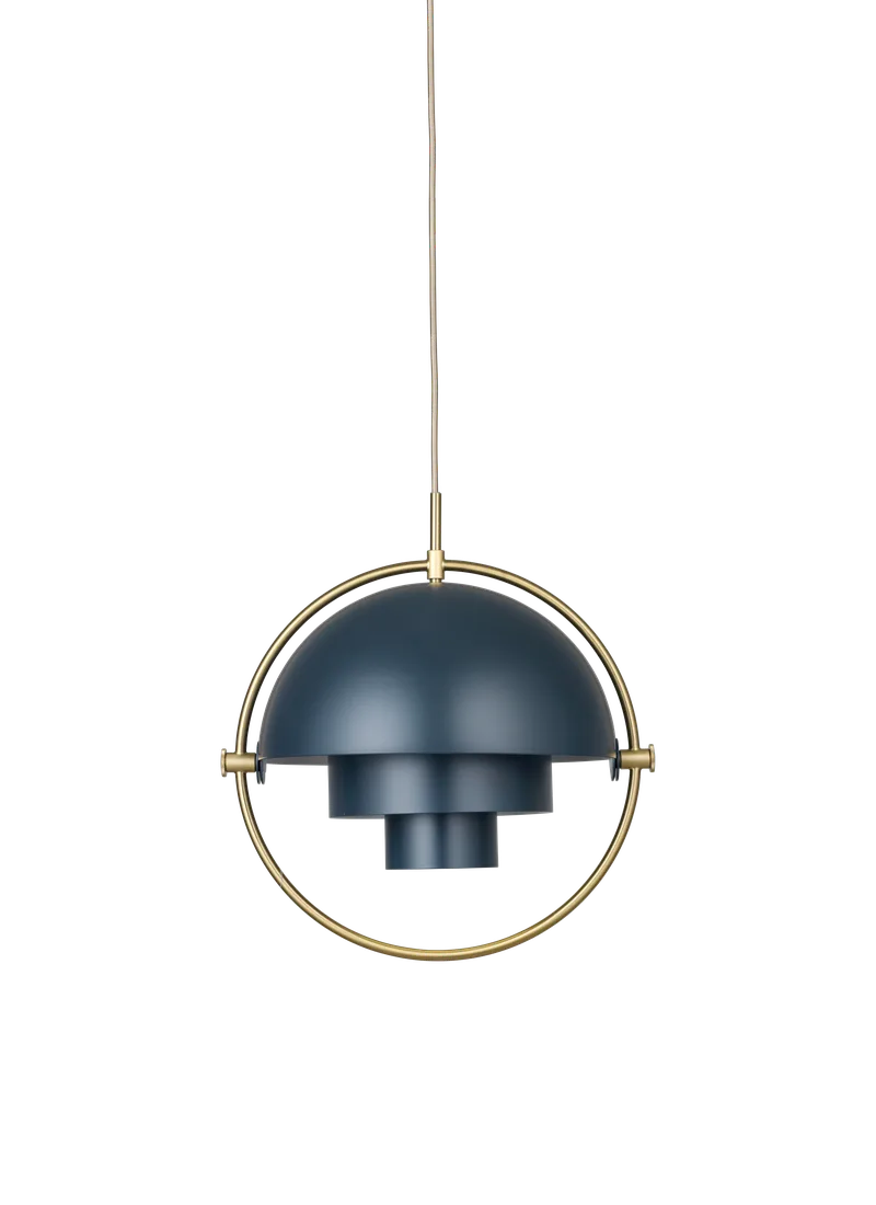 Multi-Lite Pendant de GUBI en Midnight Blue, Brass, Ø32 × 16 cm, EU – photo du produit