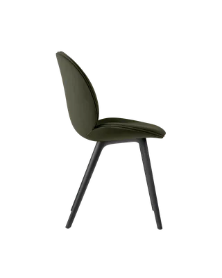 Beetle Dining Chair, Fully Upholstered von GUBI in Sunday, Dedar (018, Standard), Plastic base, Black – Produktfoto 4 von 5