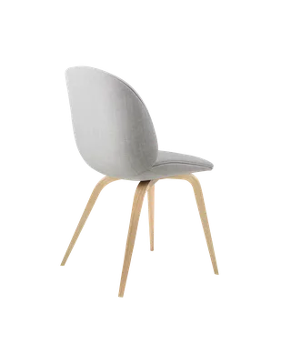 Beetle Dining Chair, Fully Upholstered by GUBI in Remix 3, Kvadrat (123, Standard), Wood base, Oak Semi Matt – product photo 4 of 5