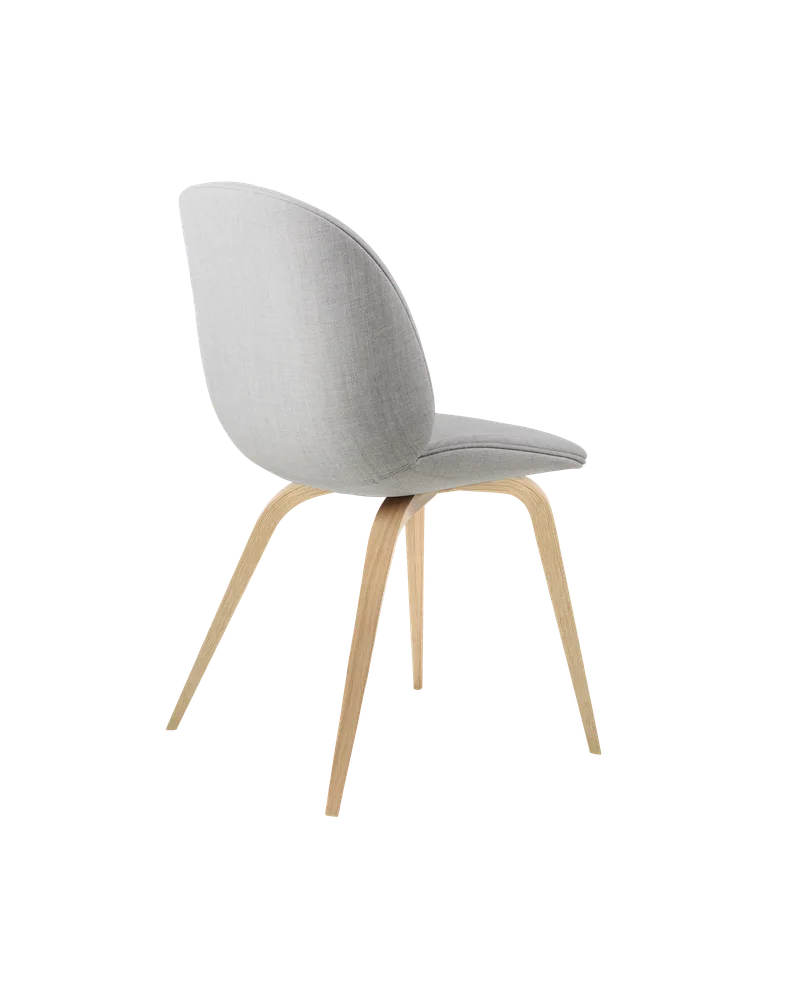 Beetle Dining Chair, Fully Upholstered by GUBI in Remix 3, Kvadrat (123, Standard), Wood base, Oak Semi Matt – product photo 4 of 5