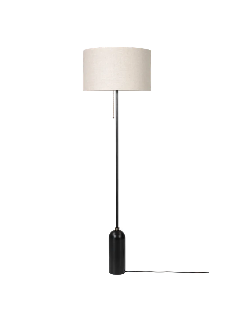 Gravity Floor Lamp by GUBI in Blackened Steel, Canvas, EU – product photo