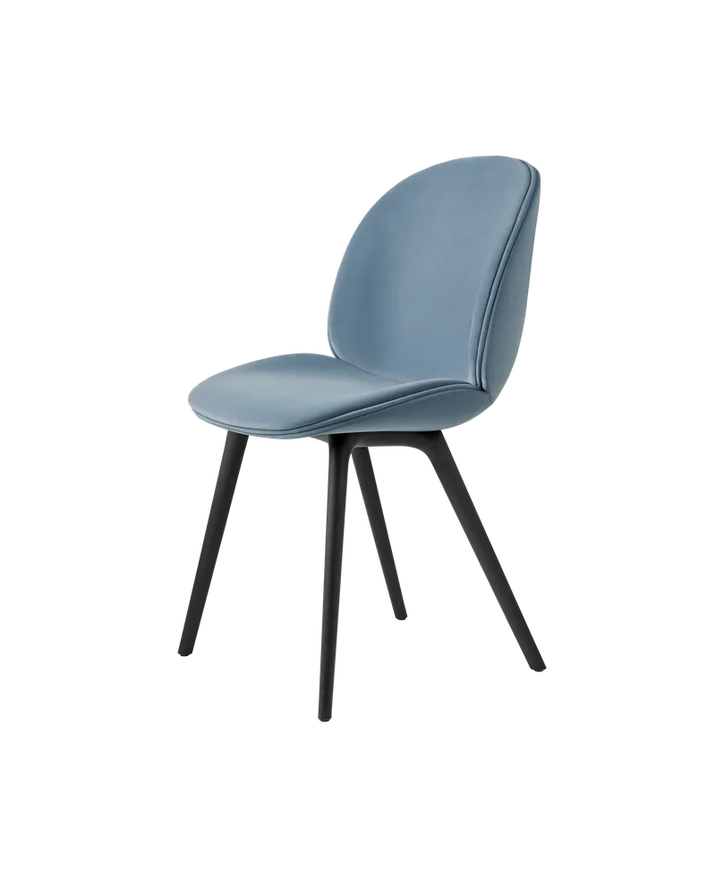 Beetle Dining Chair, Fully Upholstered von GUBI in Sunday, Dedar (002, Standard), Plastic base, Black – Produktfoto 5 von 5