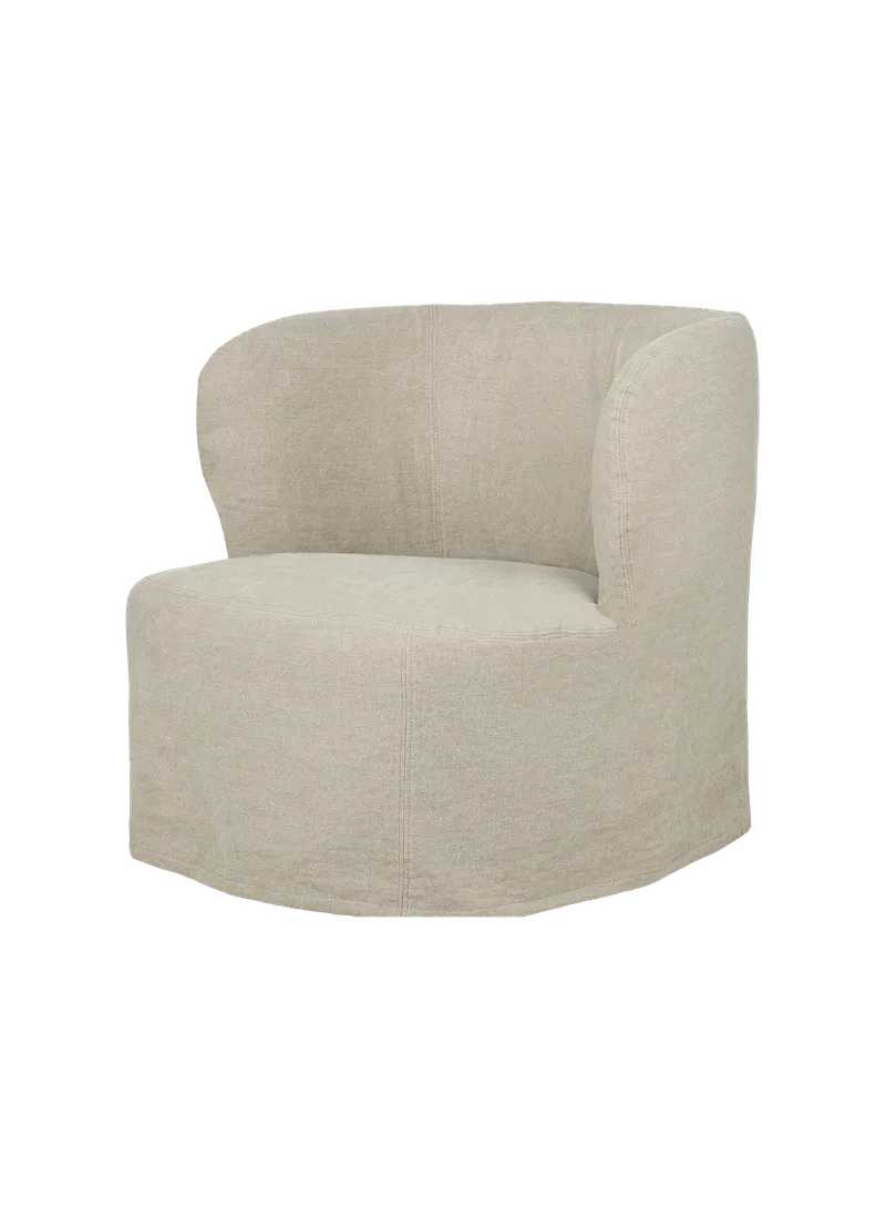 Stay Lounge Chair with Slipcover von GUBI in Linen, GUBI (0023, Standard), Large (85x76x85) – Produktfoto