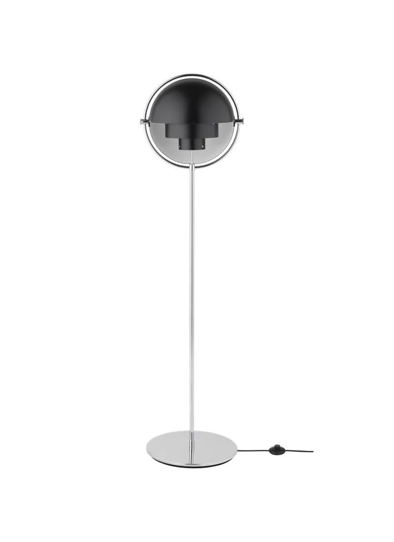 Multi-Lite Floor Lamp by GUBI in Black Semi Matt, Chrome, EU – product photo