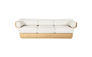 Basket Sofa van GUBI in Lorkey, Limonta (40, Standard), 3 seater, Rattan – productfoto 3 van 7