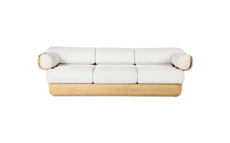 Basket Sofa van GUBI in Lorkey, Limonta (40, Standard), 3 seater, Rattan – productfoto 3 van 7