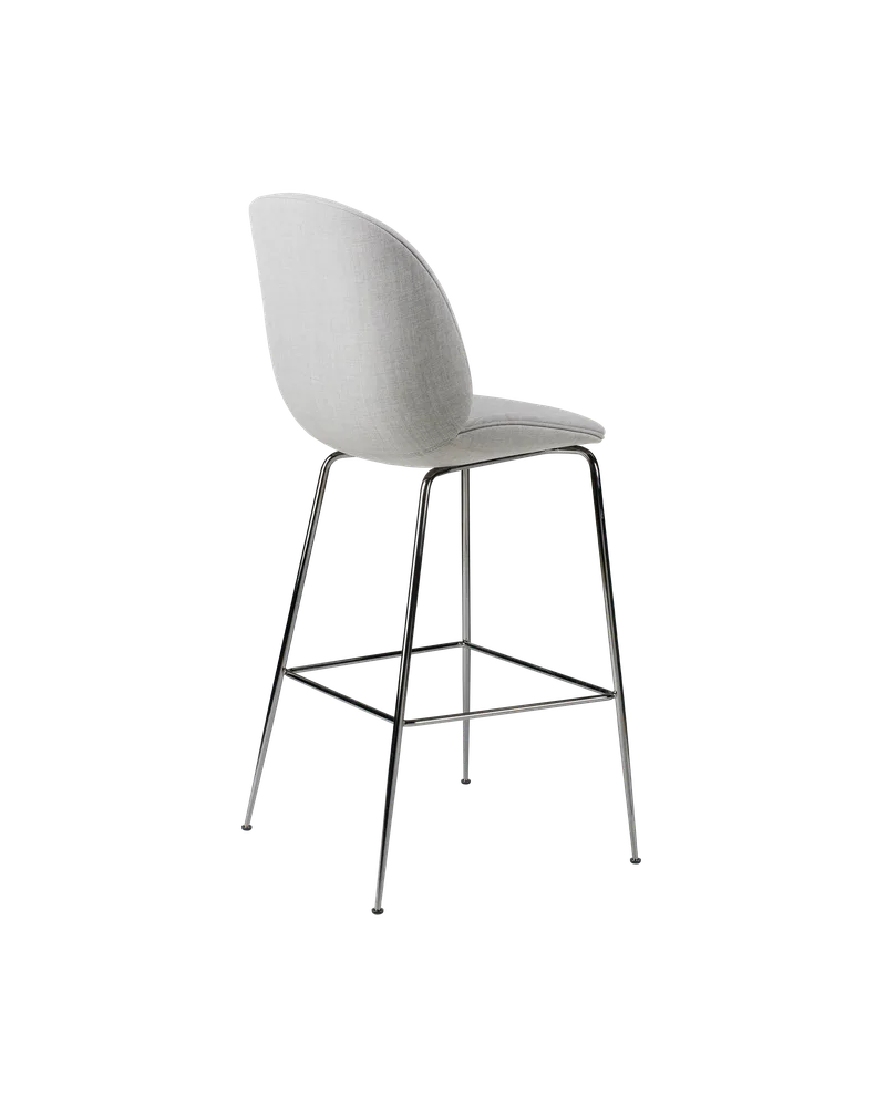Beetle Bar Chair, Fully Upholstered von GUBI in Remix 3, Kvadrat (123, Standard), Black Chrome, Conic base – Produktfoto 2 von 4