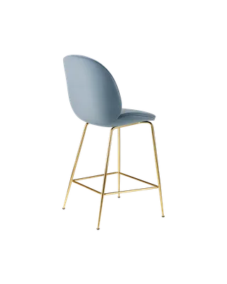 Beetle Counter Chair, Fully Upholstered von GUBI in Conic base, Brass Semi Matt, Sunday, Dedar (002, Standard) – Produktfoto 3 von 4