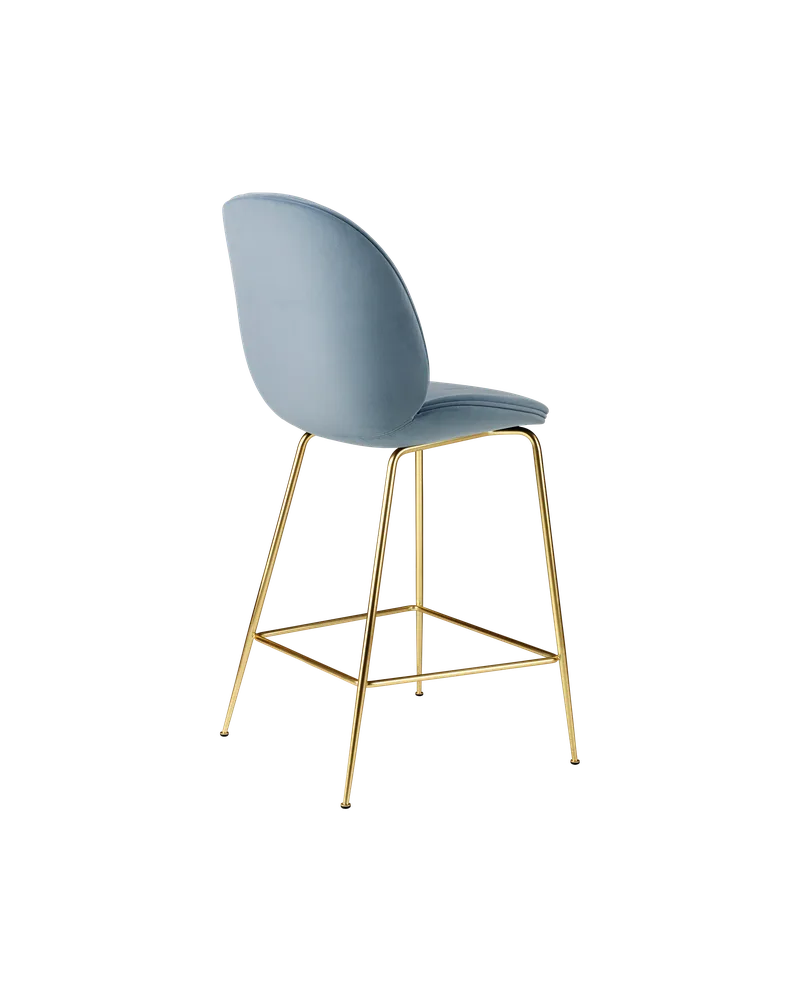 Beetle Counter Chair, Fully Upholstered von GUBI in Conic base, Brass Semi Matt, Sunday, Dedar (002, Standard) – Produktfoto 3 von 4