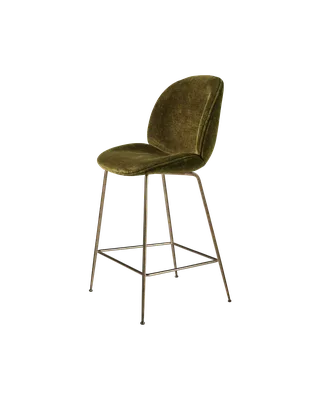 Beetle Counter Chair, Fully Upholstered by GUBI in Conic base, Antique Brass, Mumble, Glamour Group (40, Standard) – product photo 4 of 4