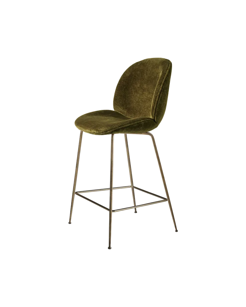 Beetle Counter Chair, Fully Upholstered by GUBI in Conic base, Antique Brass, Mumble, Glamour Group (40, Standard) – product photo 4 of 4