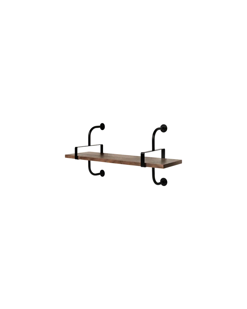 Démon Shelf van GUBI in American Walnut Semi Matt Lacquered, 1 Shelf, Small – productfoto