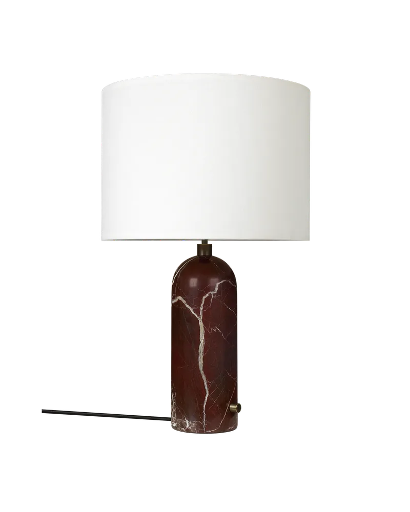 Gravity Table Lamp von GUBI in Maroon Marble, White, 65 cm, EU – Produktfoto