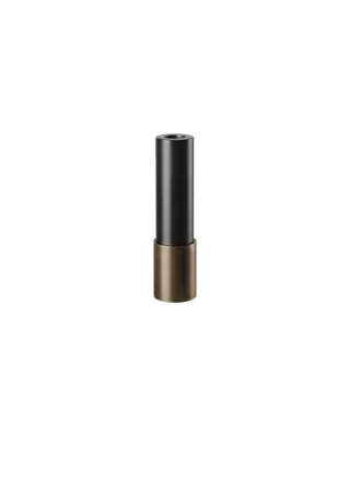 Candlestick de GUBI en H17 cm, Blackened Steel, Antique Brass – photo du produit 2 sur 2