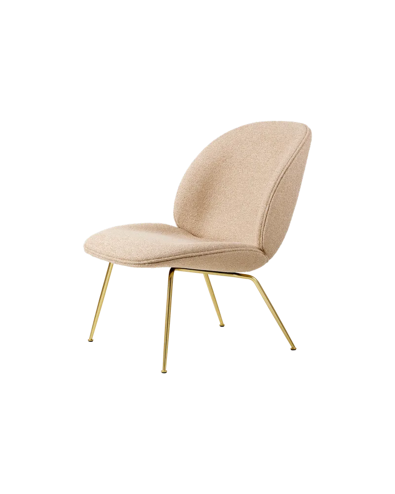 Beetle Lounge Chair by GUBI in Around Bouclé, Dedar (004, Standard), Brass Semi Matt – product photo 6 of 6