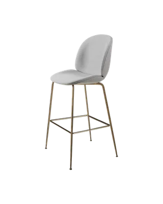 Beetle Bar Chair, Fully Upholstered by GUBI in Remix 3, Kvadrat (123, Standard), Antique Brass, Conic base – product photo 4 of 4