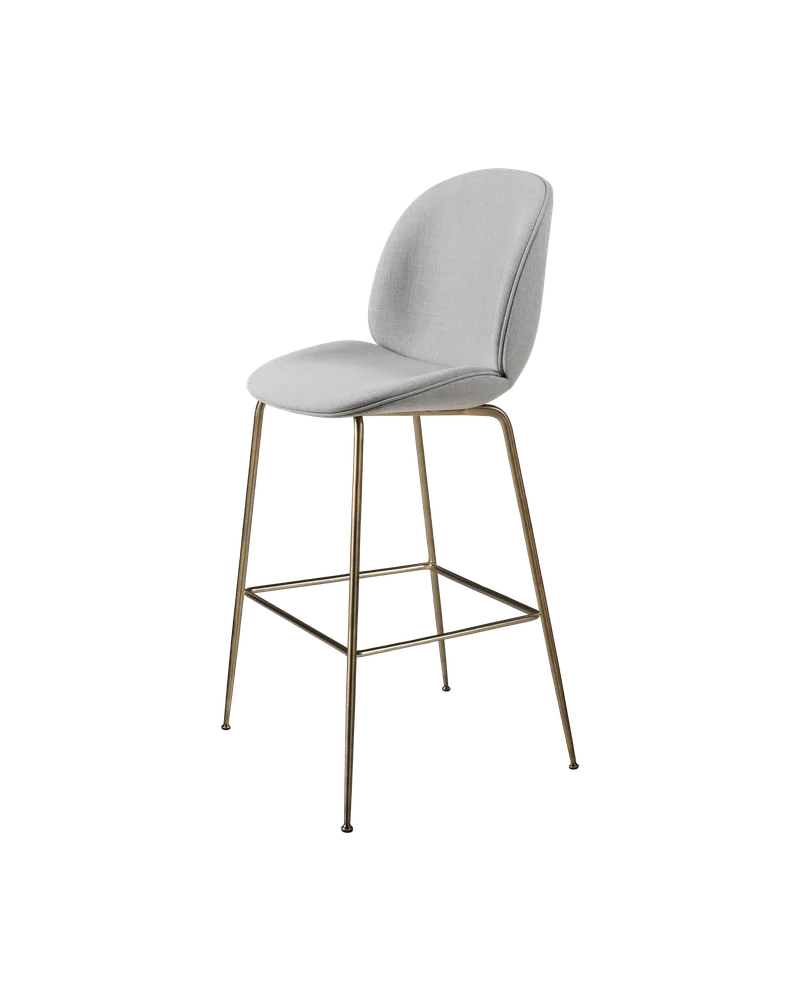 Beetle Bar Chair, Fully Upholstered by GUBI in Remix 3, Kvadrat (123, Standard), Antique Brass, Conic base – product photo 4 of 4